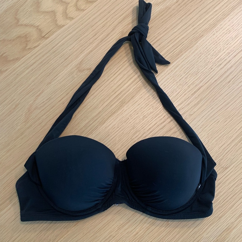 La Vie En Rose Black Bikini Top